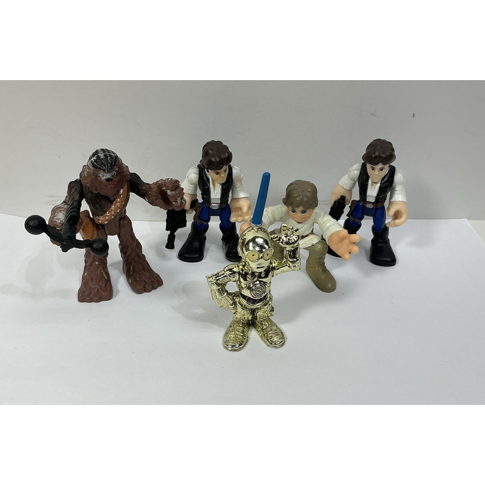 Lot of 5 Star Wars Hasbro Galactic Heroes Mini Figures 2001-2011 Han Solo